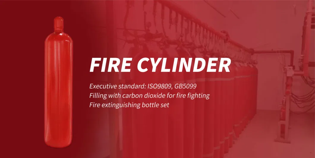 High Pressure Industrial Seamless Steel Fire Fighting Carbon Dioxide Gas Cylinder